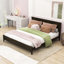 Lit plateforme en bois avec pieds fuselés et tête de lit-110156083-110156080