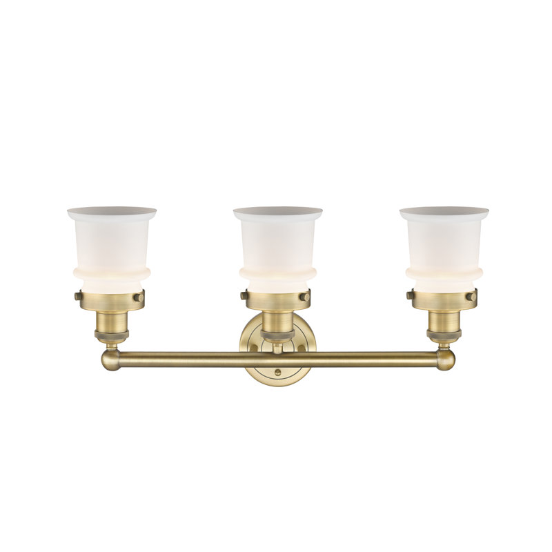 Cailen 3 - Light Dimmable Vanity Light, Matte White, Brushed Brass