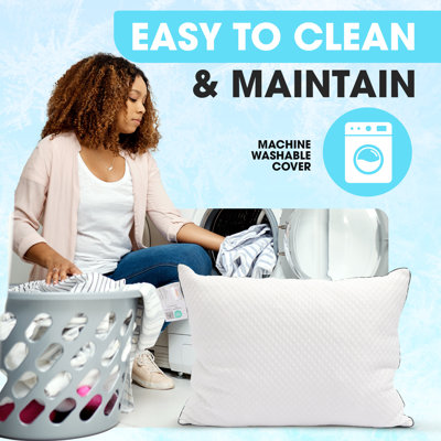  Cooling Ice Pillow with Washable Ice-Fiber Cover (Standard)
