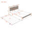 Structure de lit plateforme en métal avec lit gigogne, ports USB, support de lattes, aucun sommier nécessaire, mobilier de chambre moderne, conception peu encombrante-1890683871-1890683868