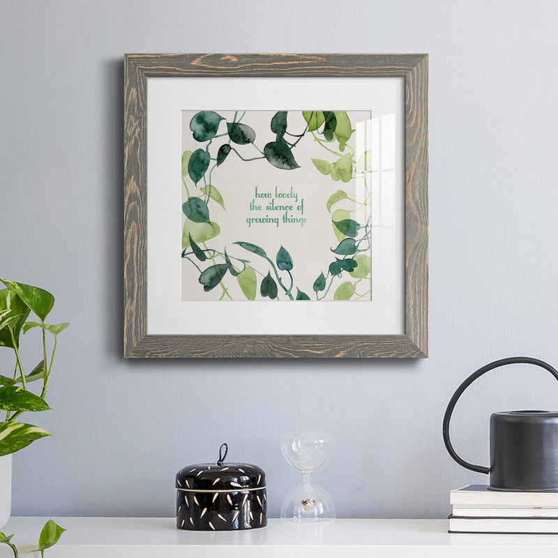 «Magic Grows II», reproduction encadrée de qualité supérieure - prête à être accrochée, Cadre en papier gris, Blanc