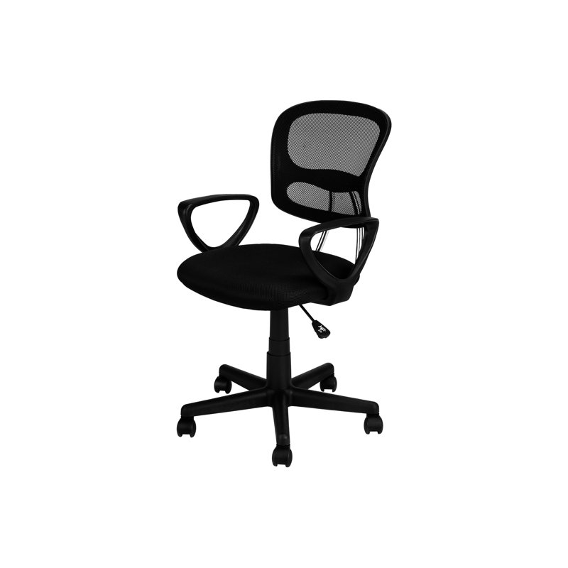 Chaise de bureau moderne pour: réglable, pivotante, filet noir, conception ergonomique avec hauteur réglable: ergonomique, housse en filet