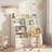 Kids Bookshelf and Toy Storage Organizer, Front-Facing Toddler Bookcase with 2 Drawers, White