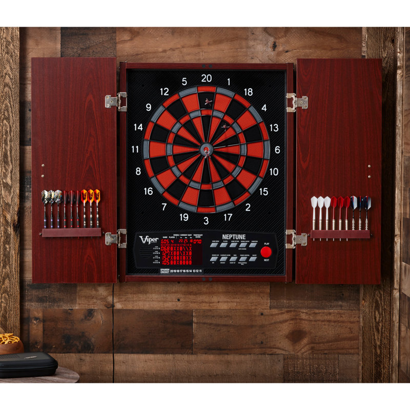 Ensemble de jeu de fléchettes et d'armoire électronique avec fléchettes Viper Neptune