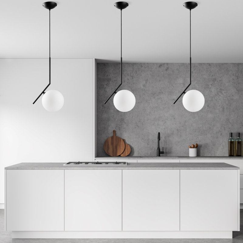 Lustre ajustable en métal noir, 29,5 po x 19,7 po x 45,3 po | Conception élégante avec 1 x douille G9 (8 W maximum) | Parfait pour le salon, la salle à manger et les vestibules | Luminaire élégant pour la maison avec culot de 19,7 po de diamètre