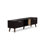 Lebo 63" Wide Tv Stand With Two Pull Down Cabinets And Open Shelf