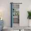 Porte de grange pliante à panneaux en panneau de fibres à densité moyenne avec ensemble de quincaillerie d'installation-87327513-86499651