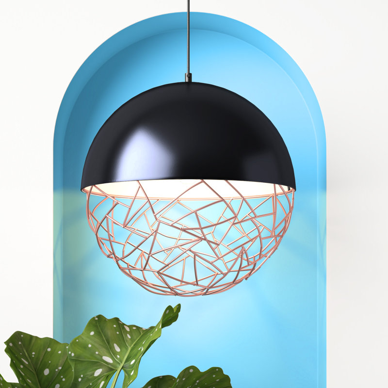 Clearview 1 - Light Sphere Pendant, Black/Copper