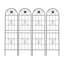 Paquet de 4 treillis de jardin en métal 71 po x 19,7 po antirouille pour plantes grimpantes-1061275963