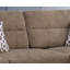 Canapé modulaire en tissu brun 103,5 po Diego avec méridienne orientée vers la droite, repose-pieds avec rangement et 2 coussins décoratifs Diego