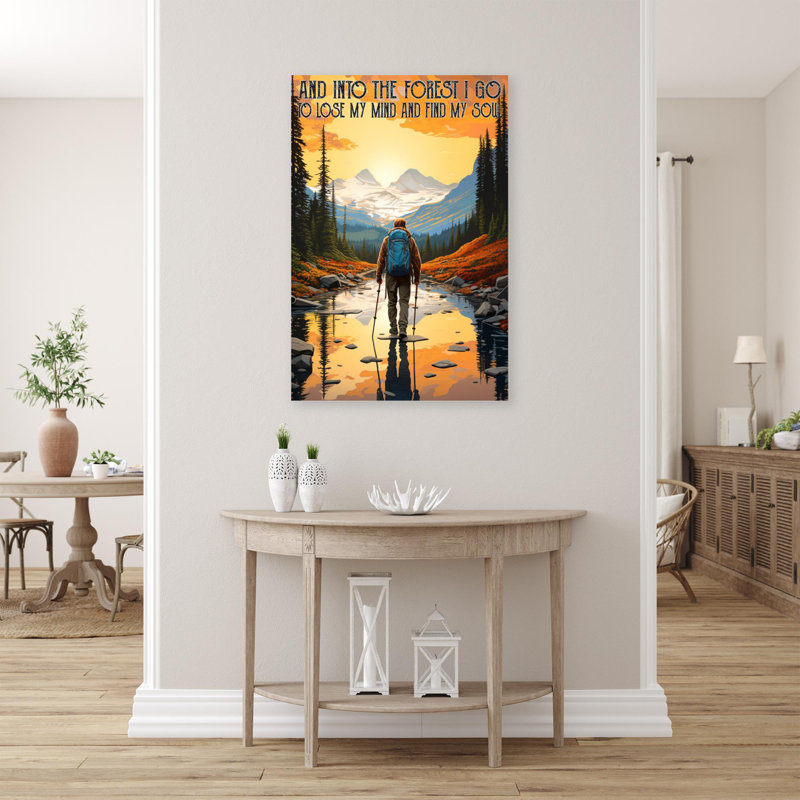 Mareco Randonnée dans la forêt sur toile, H 20 po x l 16 po x P 1,25 po
