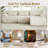 110.20"W L-Shaped Modular Corner Sectional 4-Piece Plush Corduroy Sofa, Cloud Couch with 1 Ottoman,No Assembly Required-120773657