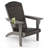 Set of 2 Adirondack Chair w/ Rattan Padded Seat & Back Wide Hidden Cupholder Patio-2074937046