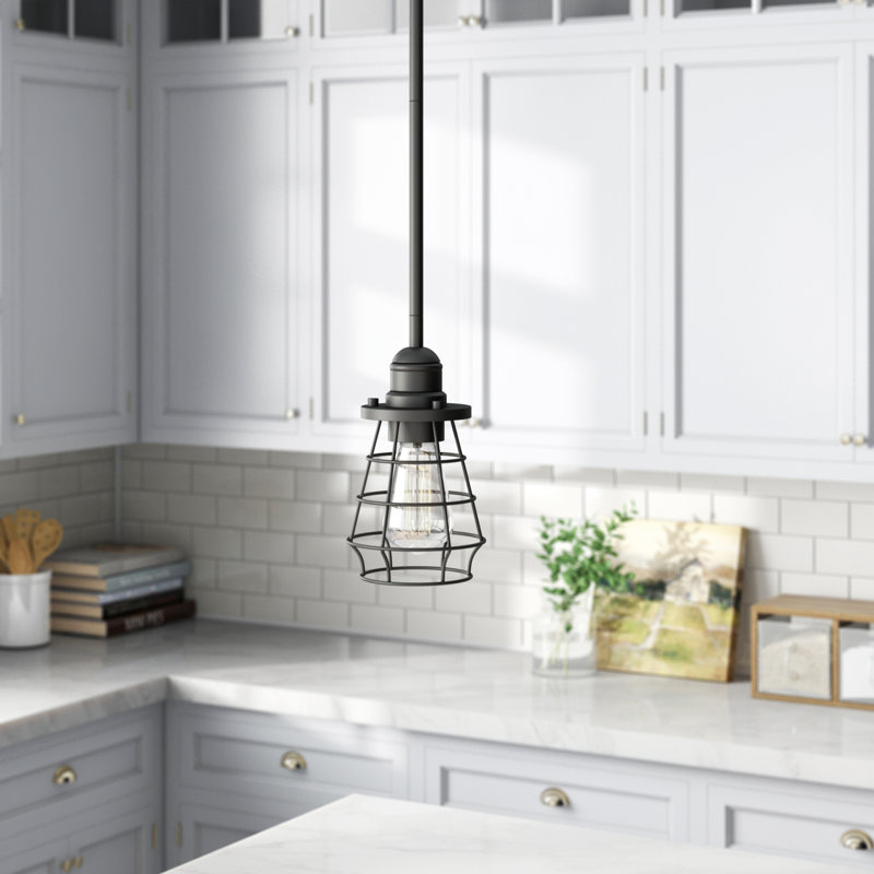 Brickhill 1 - Light Single Pendant, Flat Black