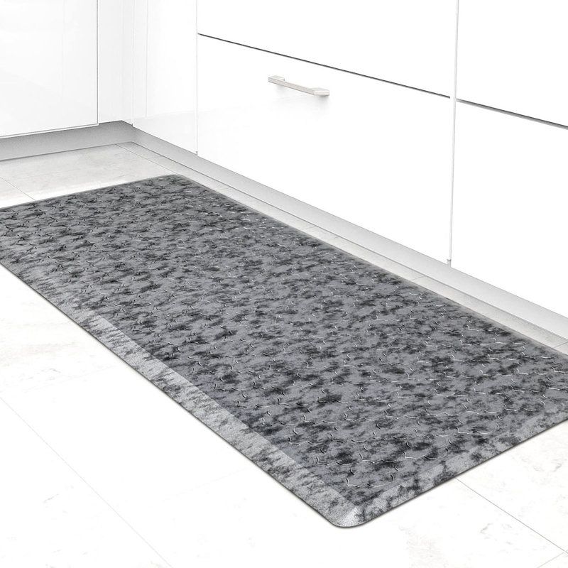 Makasha Anti-Fatigue Non-Skid Waterproof Kitchen Mat, Rectangle 1'8" x 2'6", Gray