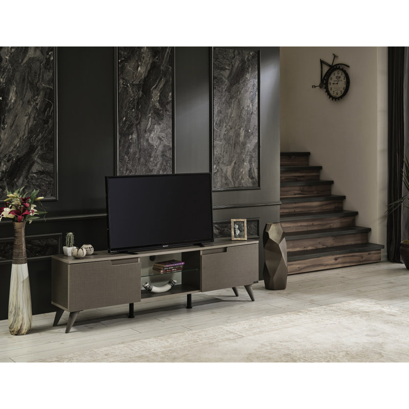 Meuble télé 2 portes Furnishome Store Denver, Brun