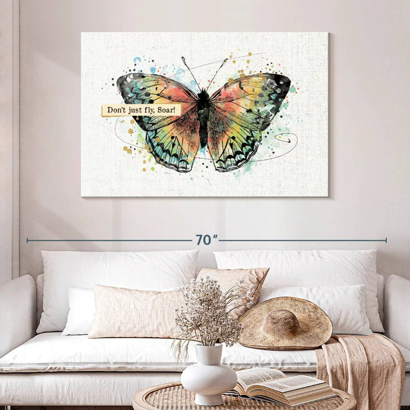 Papillons réfléchis I, H 32 po x l 48 po