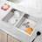 Two Bowls Stainless Steel New Kitchen Bar Sink-96905554