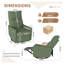 Fauteuil inclinable pivotant vert foncé à rotation à 270 °, fauteuil berçant en velours flocon de neige pour le salon et la chambre de bébé