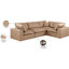 Canapé modulaire rembourré 4 pièces Hinrich-98917423