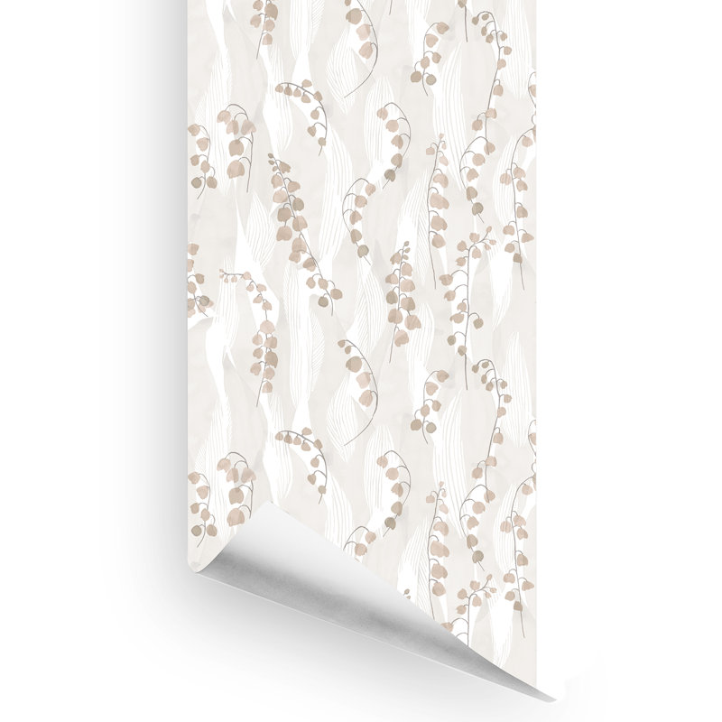 Rouleau de papier peint lisse Girace, Beige