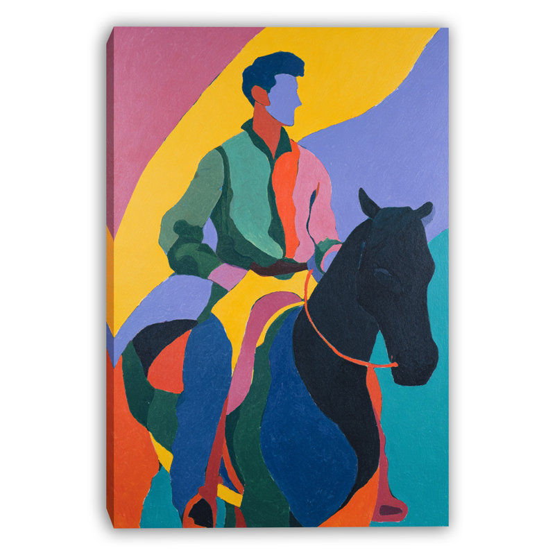 Art moderne sur toile tendue, H 40 po x l 30 po x P 1,5 po