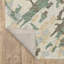 Tapis gris / bleu sarcelle à motif abstrait gravé à la main Renli-37014967