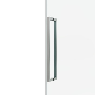 60 po X P 66 po H Double porte de douche coulissante semi-sans cadre avec douche facile à nettoyer 3/8 po Verre