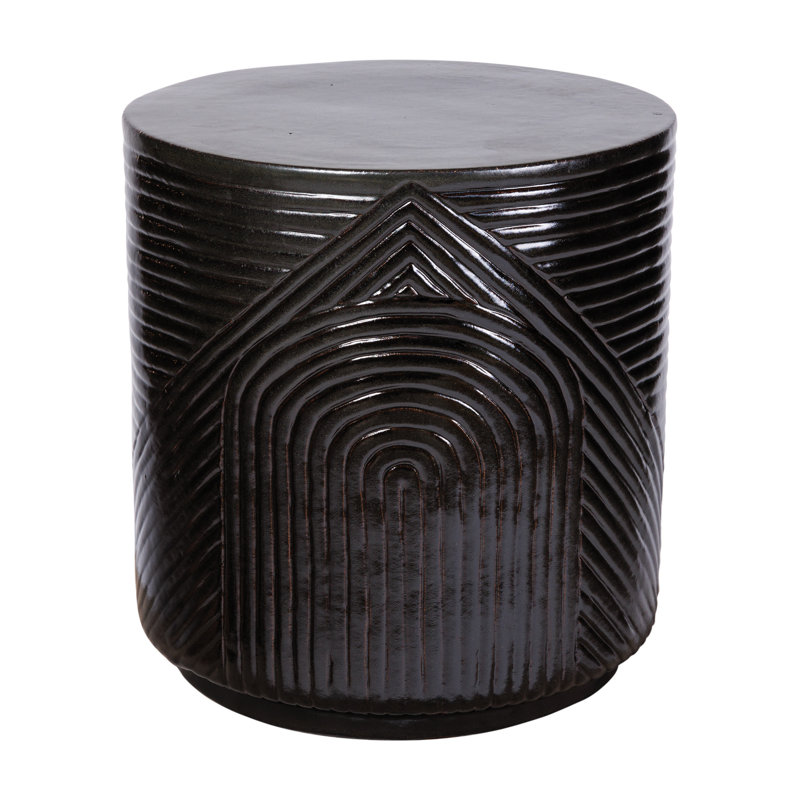Serenity Garden Stool, Iron Semi Gloss