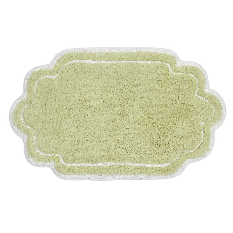 Tapis pour salle de bain Dobrinka, Vert, 21 po x 34 po (rectangulaire)