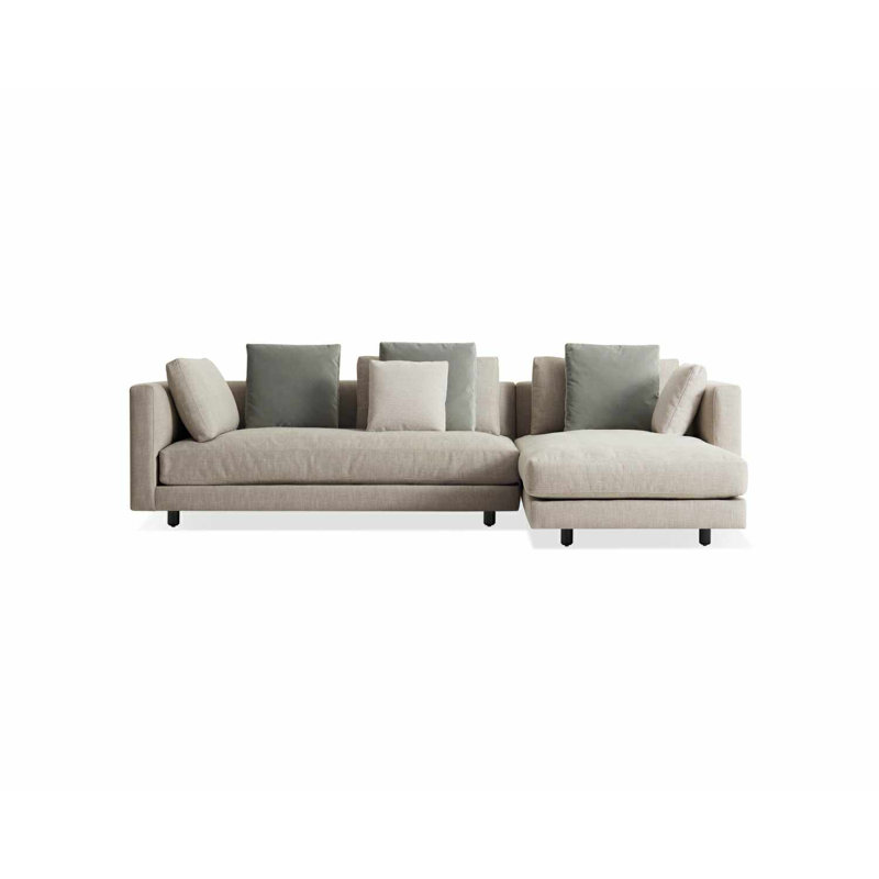 Hands Down Chaise Sectional, Landa Stone, Right Hand Facing