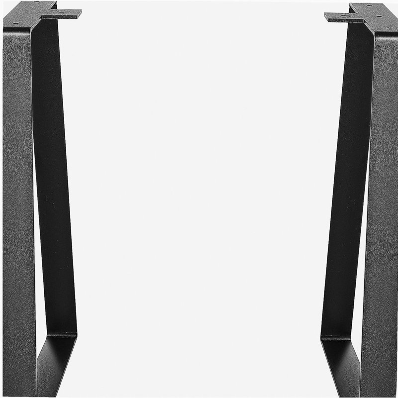 16 inch Trapezoid Steel Table Legs, Replacement Furniture Legs Set of 2 for DIY Coffee Tables, Modern Desks, Bench, Night Stands, Sofa, Max Load 400 lbs Heavy Duty, Quick Instalation Legs Black
