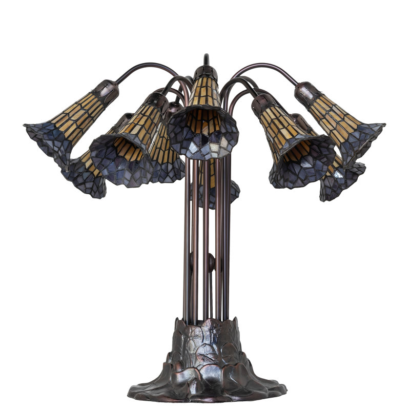 Pond Lily Table Lamp, Purple/Honey