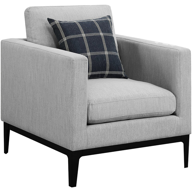 Chaise grise pour la détente - Siège et dossier