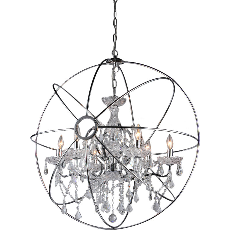 Springtown 6 - Light Dimmable Globe Chandelier