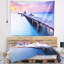 Seascape de plage en polyester avec eaux et tapisserie pont en bois avec accessoires suspendus inclus-28507302