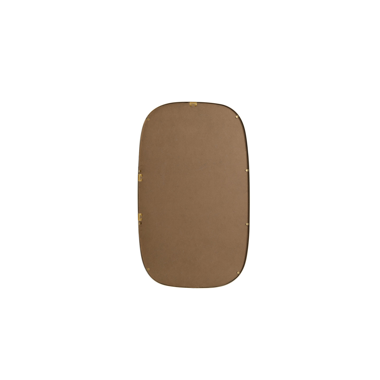 Sabine Metal Curved Oval Wall Mirror, Brass, 40" x 24"