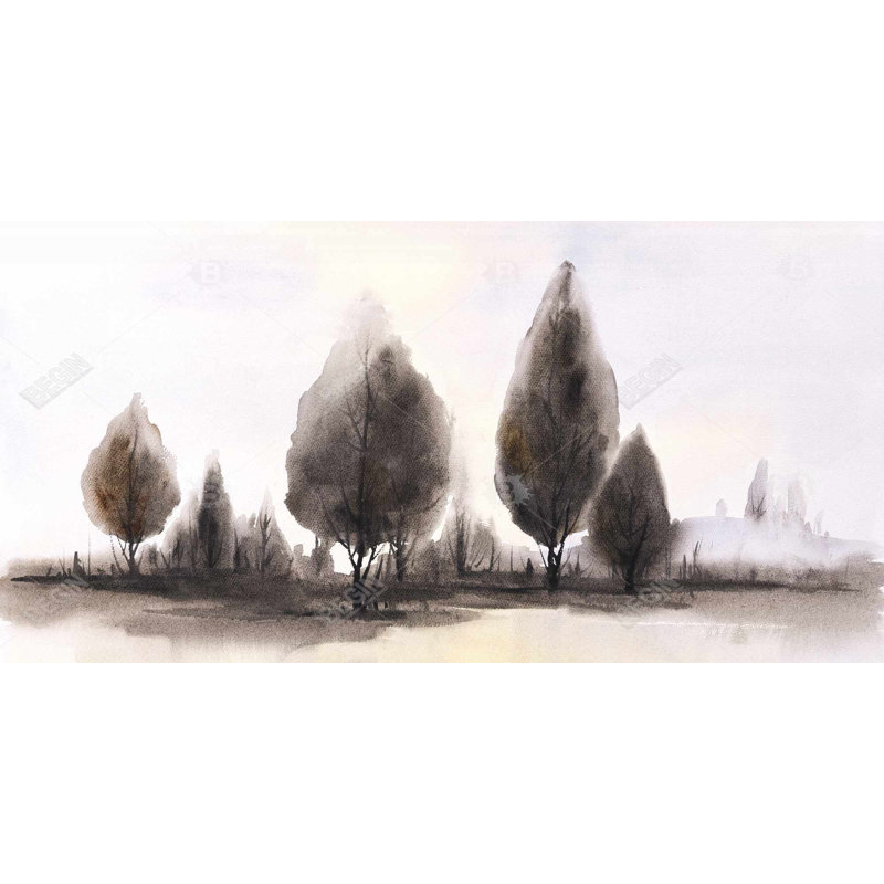 Landscape of trees - 15.75"x31.50" Desk mat