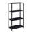 Black Bookshelf With 4 Open Back Metal Shelves - Stylish And Practical 44.5 Inches High Versatile For Various Items-124284620