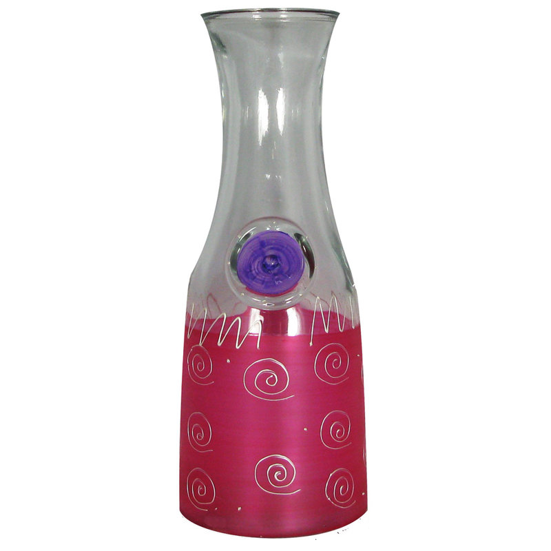 Carafe en verre péruvienne Splendor Hannover, Rose
