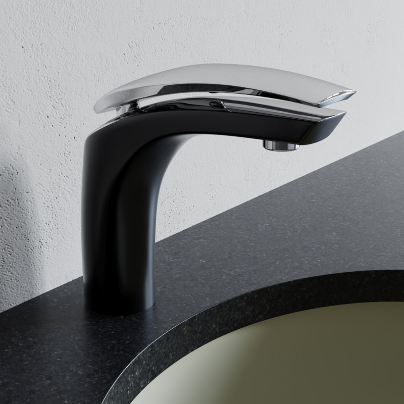 Single-Hole Single-handle Bathroom Faucet, Black