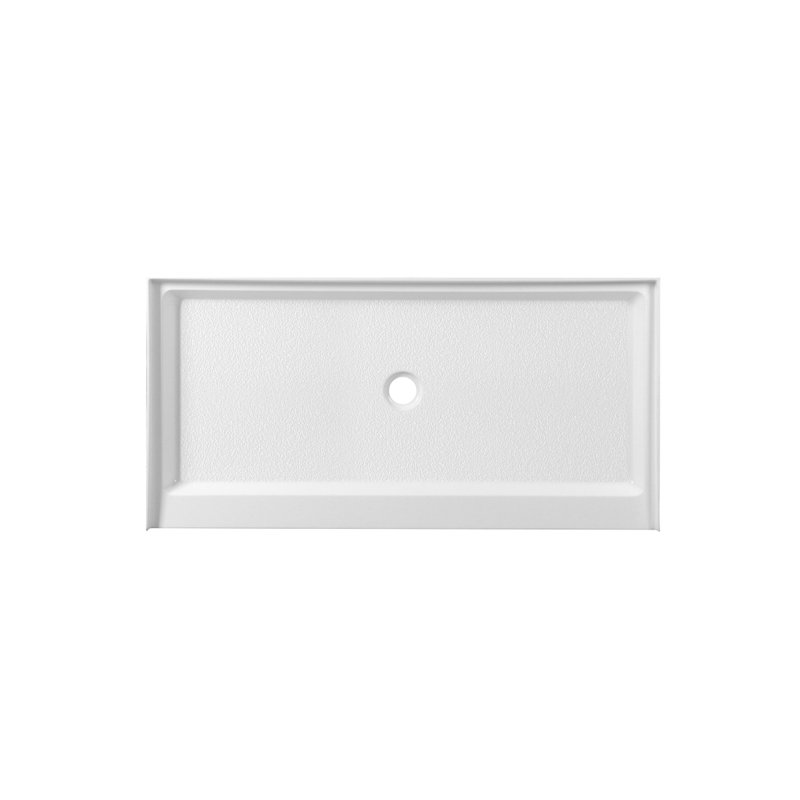 Base de douche simple Laredo l 60 po x P 30 po, Centre