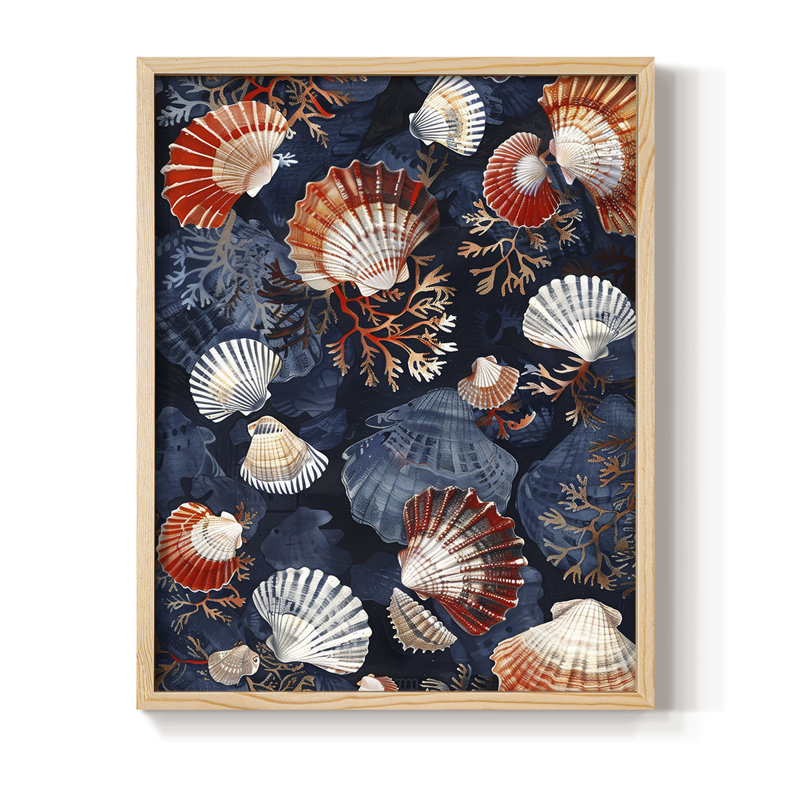 NAUTICAL Series CECIX, reproduction encadrée - bois massif, H 11 po x l 9 po