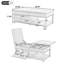Table basse à plateau relevable avec compartiment caché, tablette ouverte et bureau réglable-129222916