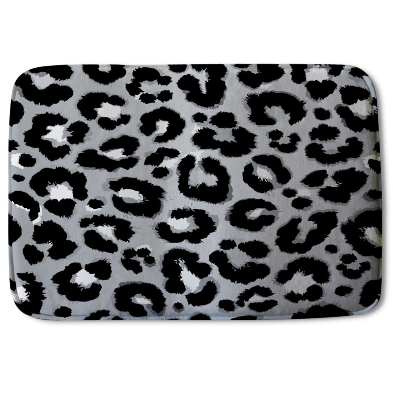 Toulon Non-Slip Backing Bath Rug, Leopard Print