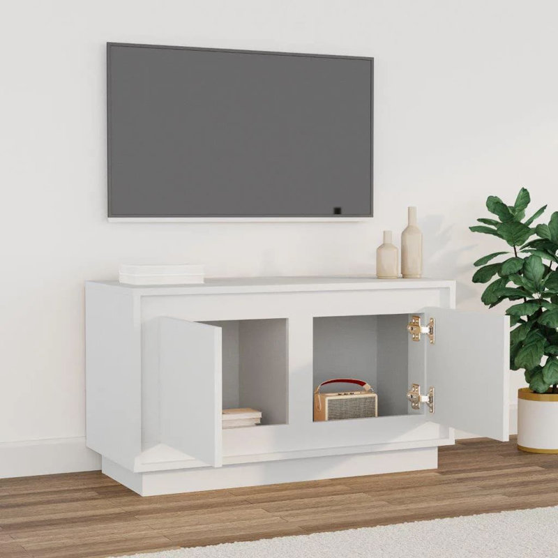 Hakon Unfinished TV Stand, White