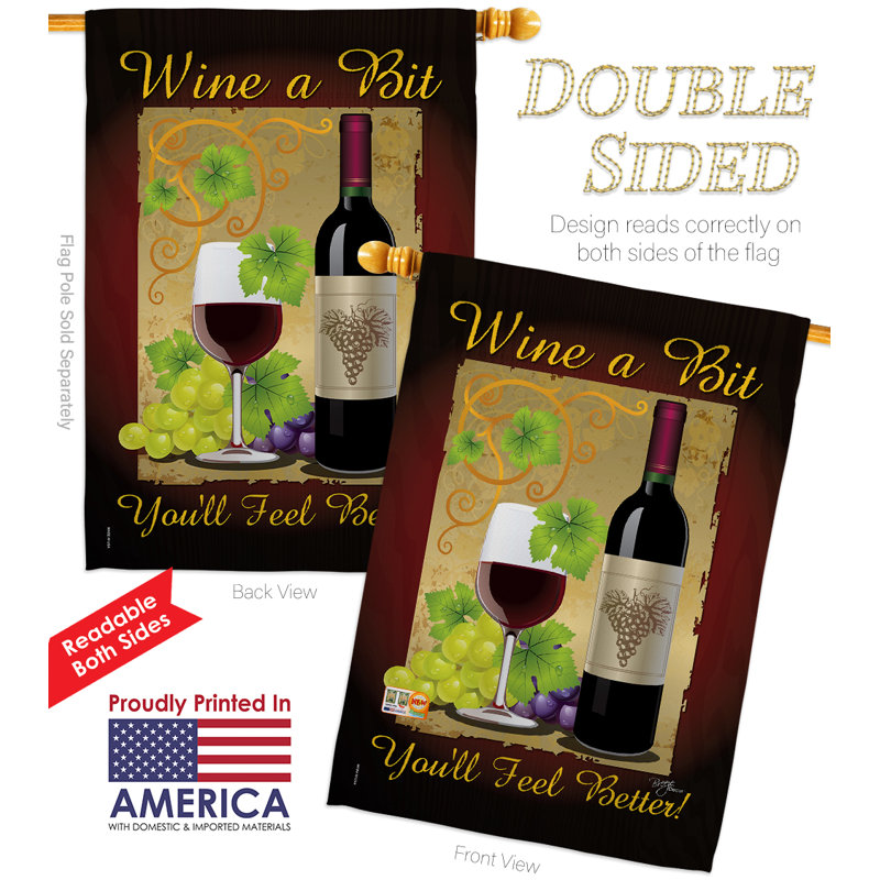 Double Sided 40'' H x 28'' W Polyester Flag Set