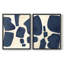 Impression encadrée bleue I-Premium - prêt à accrocher - aucun clou requis - aucun clou requis-108020472-108020470