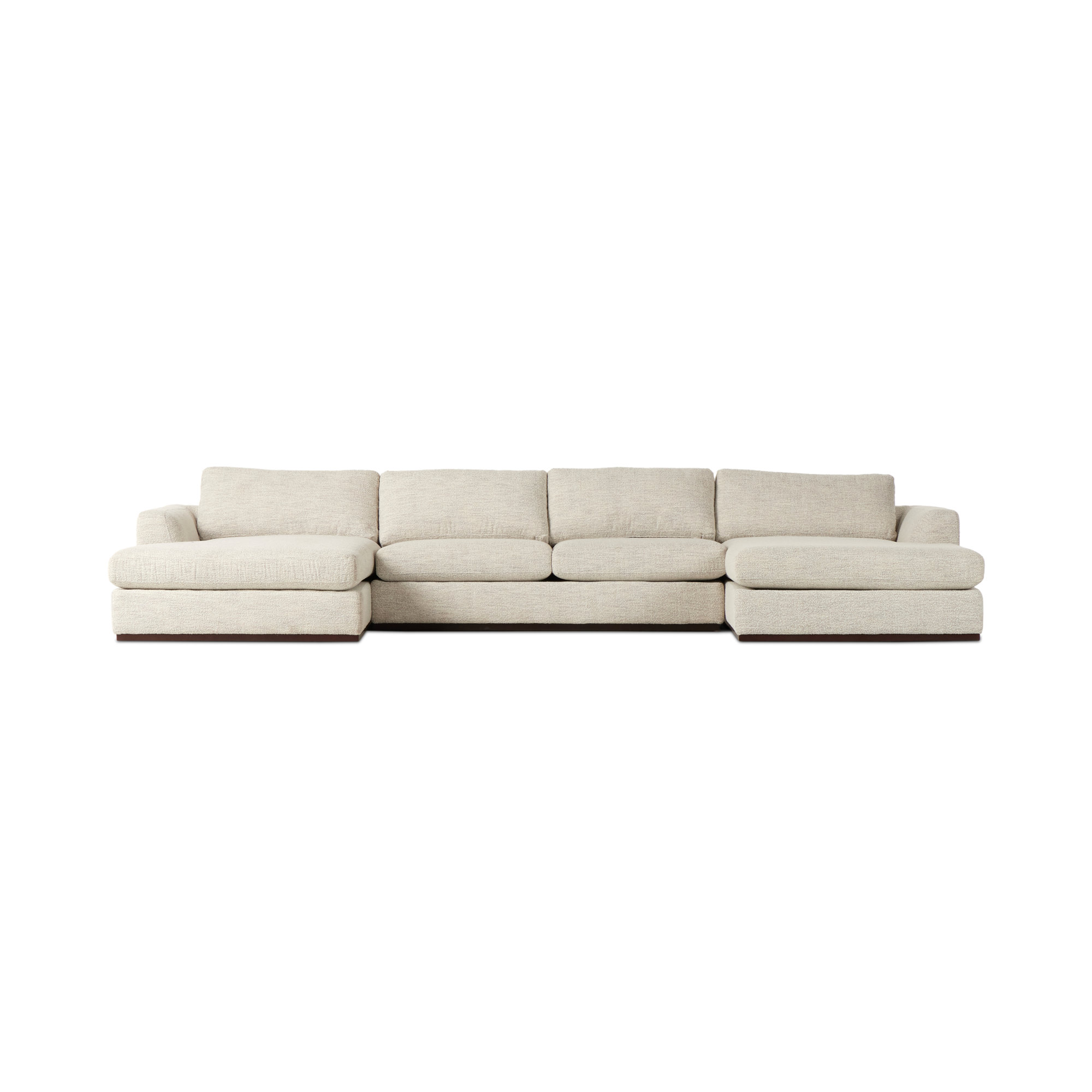 Berger Modular Upholstered Chaise U-Sectional, Merino Cotton/Polyester