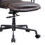 Chaise de bureau, cuir fleur vieilli chocolat
